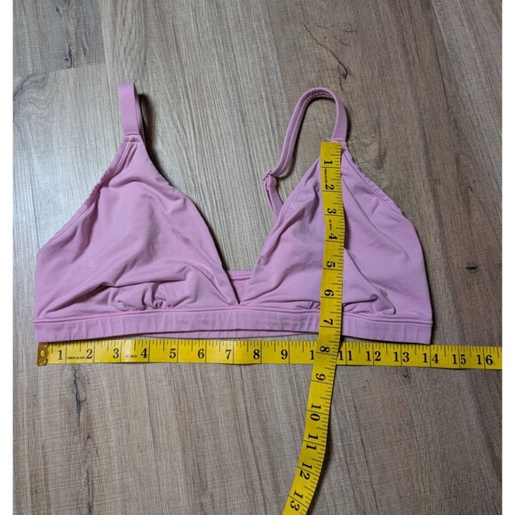 Pink Victoria's Secret Size XL Bralette Set Of 2 Bras Triangle Stretch Cute - Picture 4 of 11
